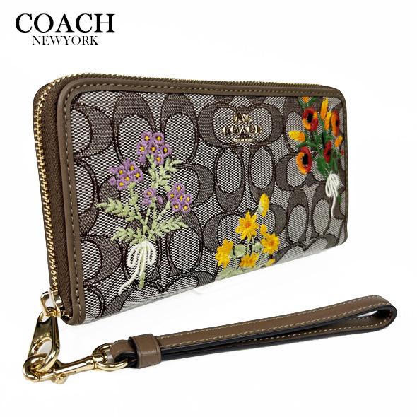 COACH（コーチ） レディース 花柄 財布 長財布 シグネチャー