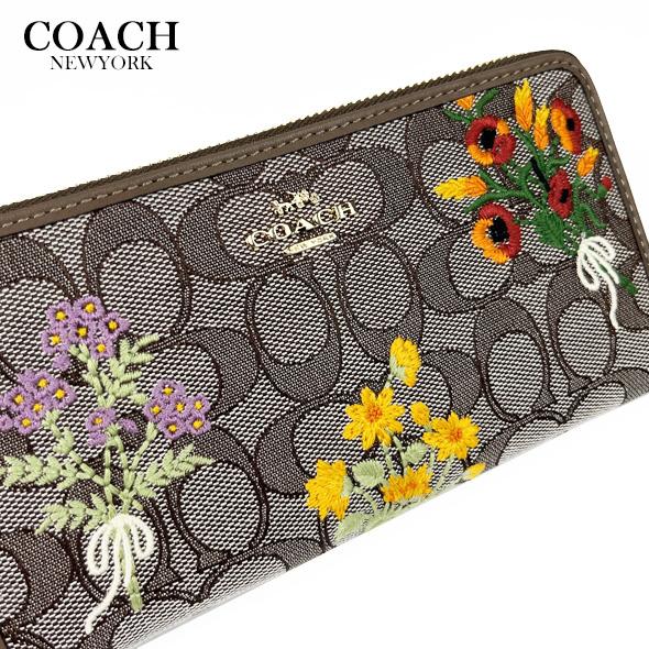 COACH（コーチ） レディース 花柄 財布 長財布 シグネチャー