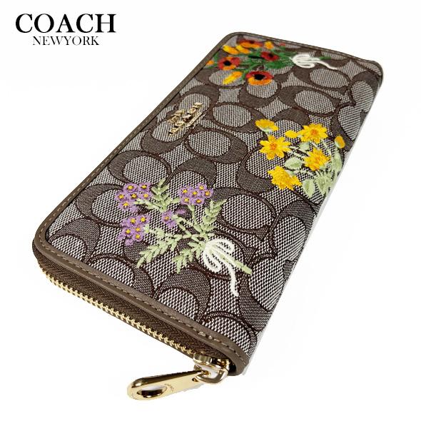 COACH（コーチ） レディース 花柄 財布 長財布 シグネチャー