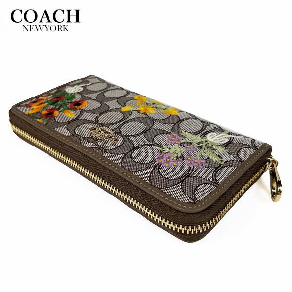 COACH（コーチ） レディース 花柄 財布 長財布 シグネチャー