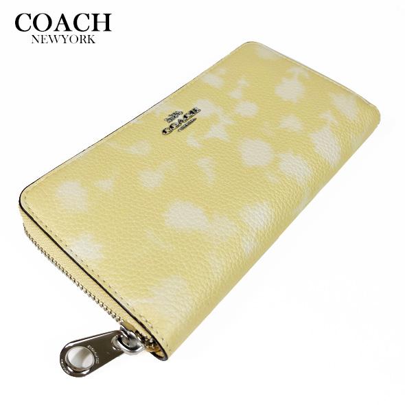 新品未使用コーチ長財布イエローシグネチャーレディースメンズ COACH（コーチ） レディース 花柄 財布 長財布 ロング ジップ