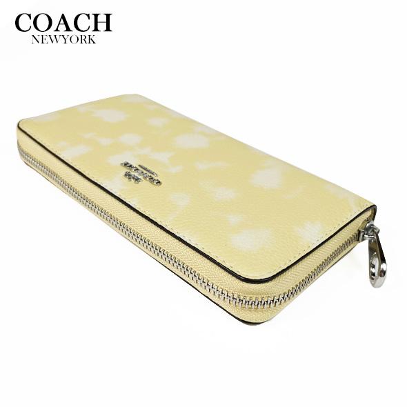 新品未使用コーチ長財布イエローシグネチャーレディースメンズ COACH（コーチ） レディース 花柄 財布 長財布 ロング ジップ