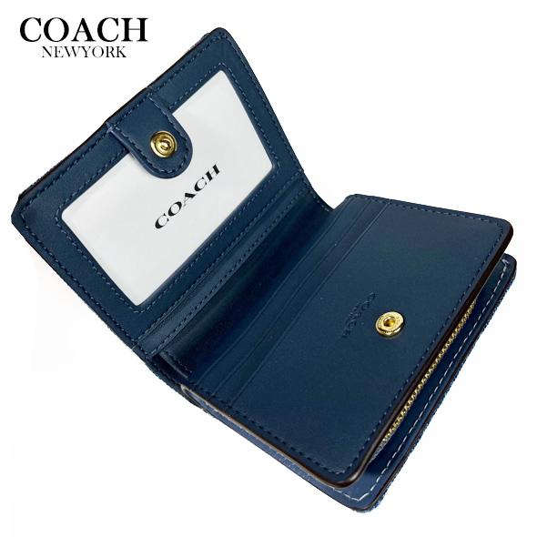 【Coach】スナップ ウォレット・ラブド デニム・チャーム　Cheri COACH（コーチ） レディース 財布 二つ折り財布 スナップ ウォレット