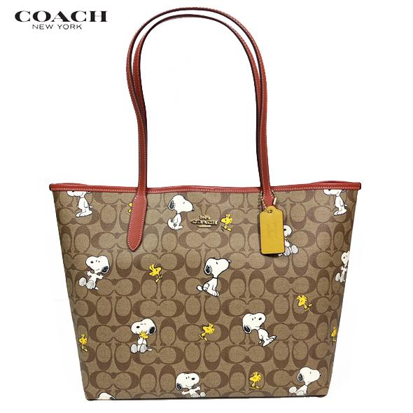 COACH X PEANUTS】スヌーピー ウッドストック トートバッグ