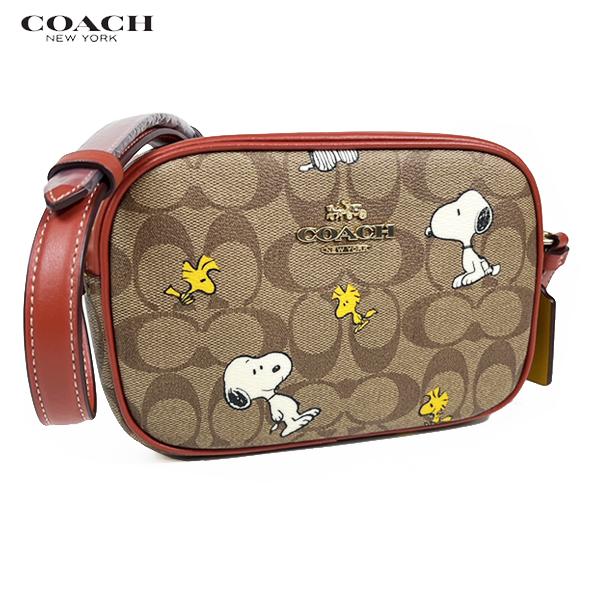 完売品✨COACH ショルダーバッグ スヌーピー コラボ レザー ブラウン