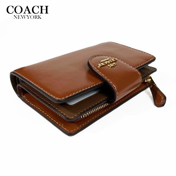 COACHコーチシグネチャーミディアム二つ折り財布カフェモカ COACH（コーチ） 財布 二つ折り財布 ミディアム コーナー ジップ