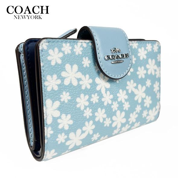 COACH（コーチ） 花柄 財布 二つ折り財布 ミディアム ウォレット