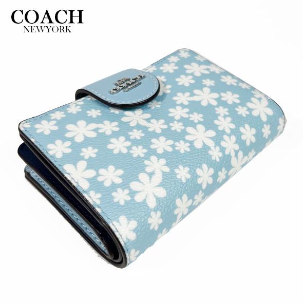 COACH（コーチ） 花柄 財布 二つ折り財布 ミディアム ウォレット