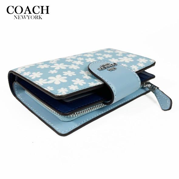 COACH（コーチ） 花柄 財布 二つ折り財布 ミディアム ウォレット