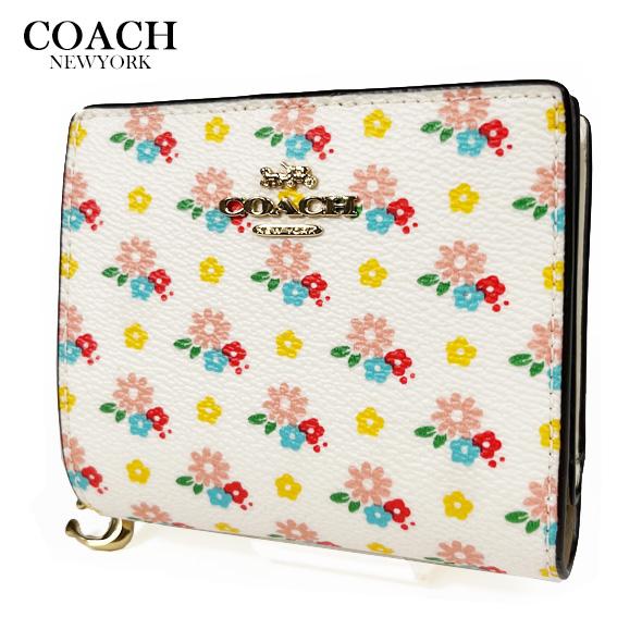 COACH（コーチ） レディース 花柄 財布 二つ折り財布 スナップ