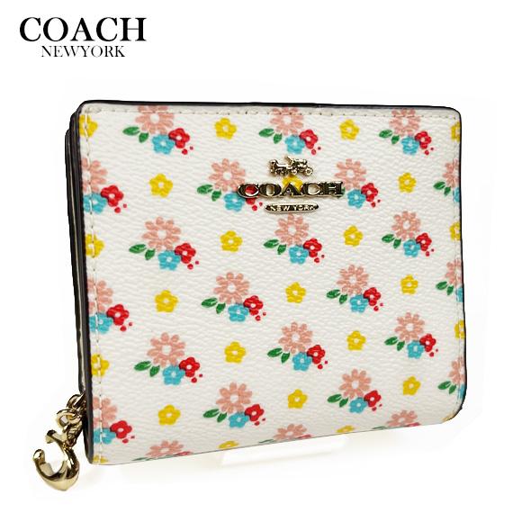 COACH（コーチ） レディース 花柄 財布 二つ折り財布 スナップ