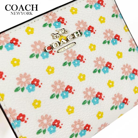 COACH（コーチ） レディース 花柄 財布 二つ折り財布 スナップ