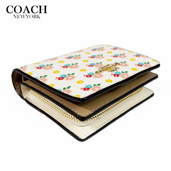 COACH（コーチ） レディース 花柄 財布 二つ折り財布 スナップ
