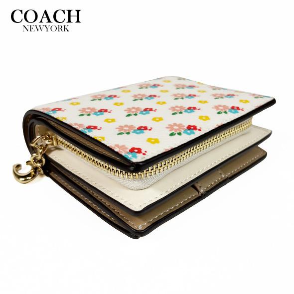 COACH（コーチ） レディース 花柄 財布 二つ折り財布 スナップ