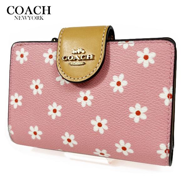 COACH（コーチ） 花柄 財布 二つ折り財布 ミディアム ウォレット