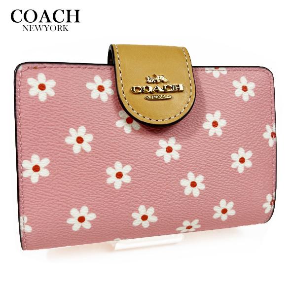 COACH（コーチ） 花柄 財布 二つ折り財布 ミディアム ウォレット