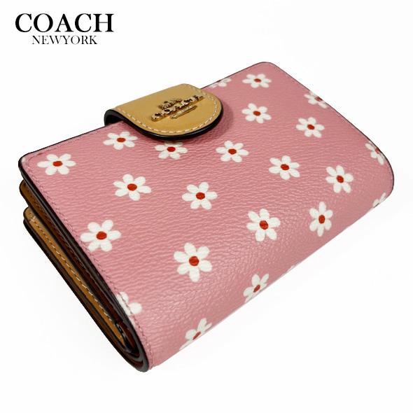 COACH（コーチ） 花柄 財布 二つ折り財布 ミディアム ウォレット