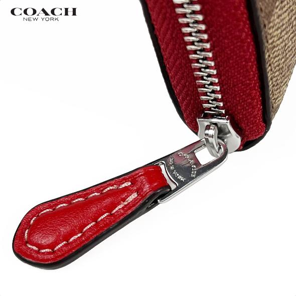 極美品☆ミディアムIDジップウォレット シグネチャー×ワイルドストロベリー 極美品☆ミディアムIDジップウォレット シグネチャー×ワイルド