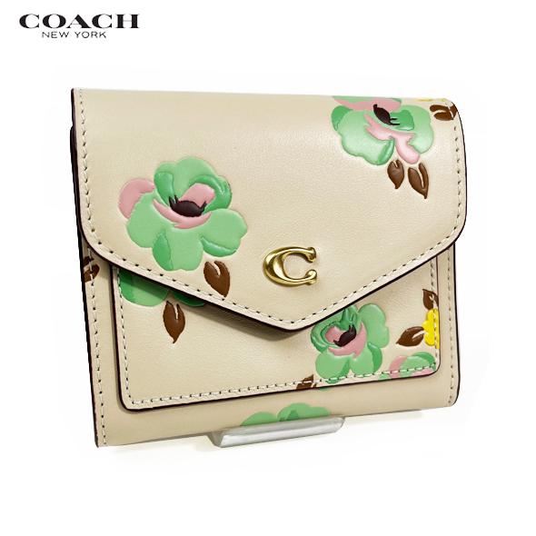 COACH コーチ 花柄 財布 三つ折り財布 ウィン スモール ウォレット 