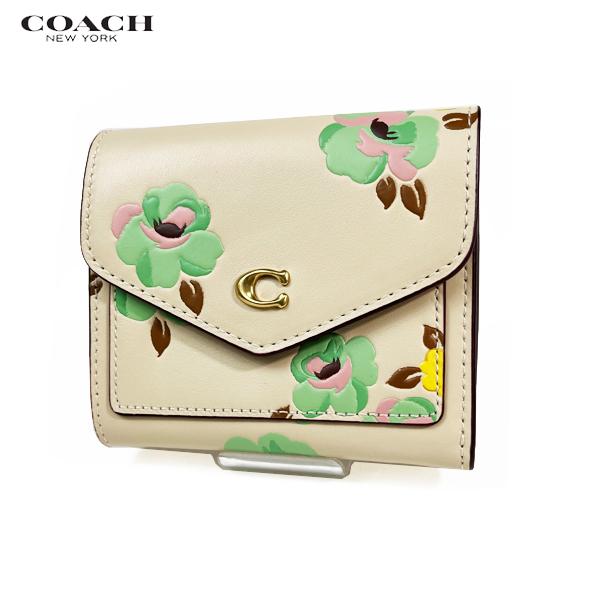 COACH コーチ 花柄 財布 三つ折り財布 ウィン スモール ウォレット