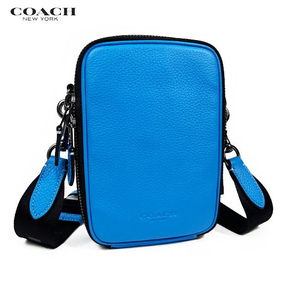 COACH ショルダーバッグ スマホ用 黒青 コーチ COACH スマホショルダー （ブルー） -アウトレット