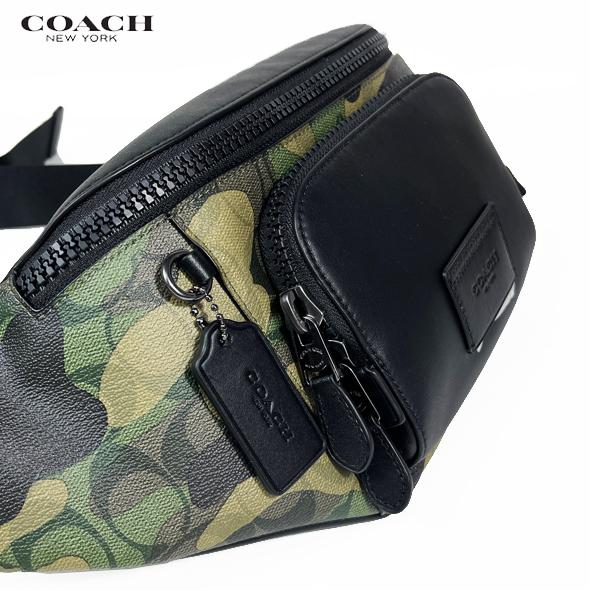 COACH コーチ メンズ ボディバッグ クロスボディ バッグ トラック ベルト バッグ シグネチャー カモフラ 迷彩 CM184 アウトレット 新品｜success0613｜05