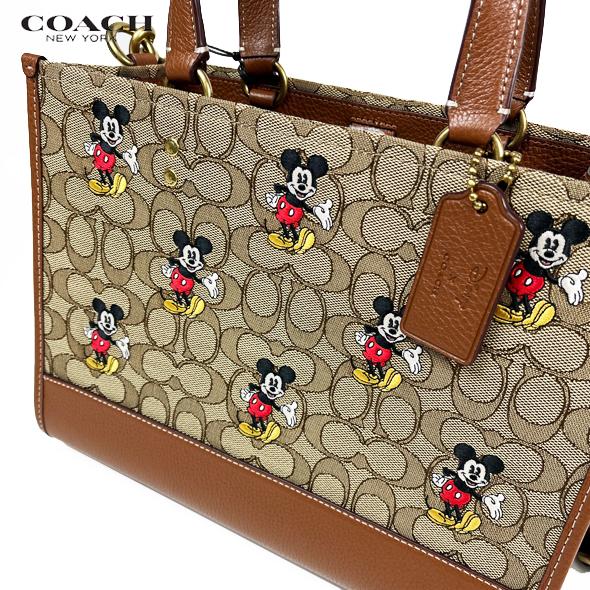 DISNEY X COACH ディズニー X コーチ レディース ショルダー トート バッグ デンプシー シグネチャー ミッキーマウス CM198 新作 新品｜success0613｜07