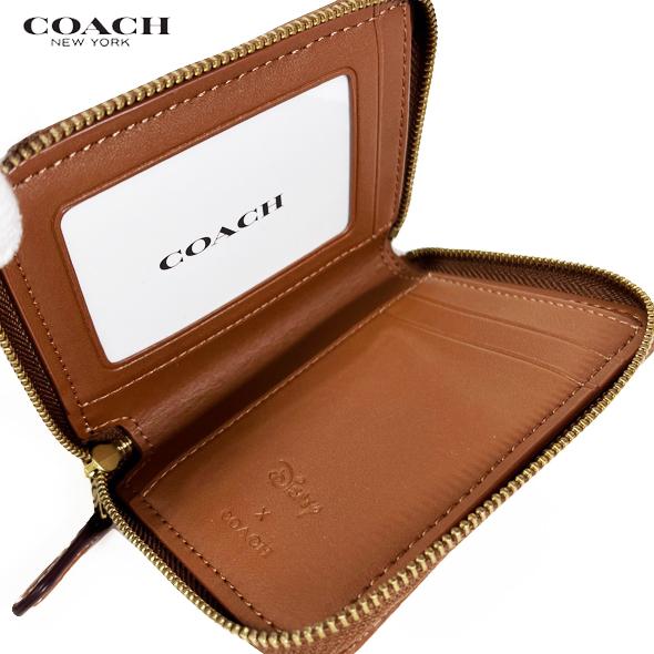 DISNEY X COACH ディズニー X コーチ コラボ 財布 二つ折り財布 スモール ウォレット シグネチャー ミッキー マウス CN035  新作 新品