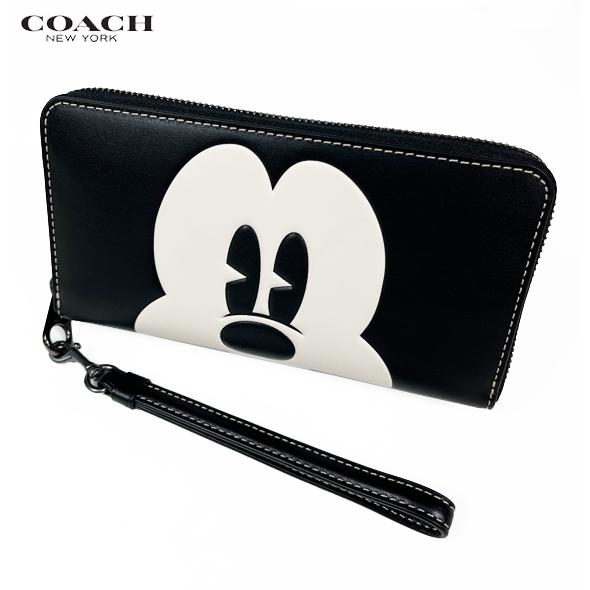 DISNEY X COACH ディズニー X コーチ コラボ レディース 財布 長財布 ロング ウォレット ウイズ ミッキーマウス CN037 ブラック 新作 新品｜success0613｜03