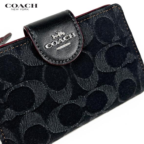 新品 コーチ COACH 2つ折り財布 ミディアム コーナー ジップ ウォレット ブラック 公式】コーチアウトレット | ミディアム コーナー ジップ ウォレット