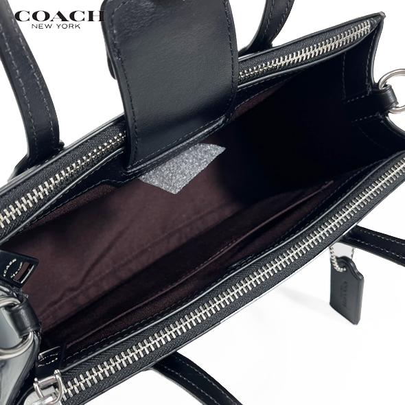 美品 COACH CROSBY 2way トートバッグ ショルダー レザー 黒 美品✨コーチ ショルダーバッグ トート ブラック レザー 2way