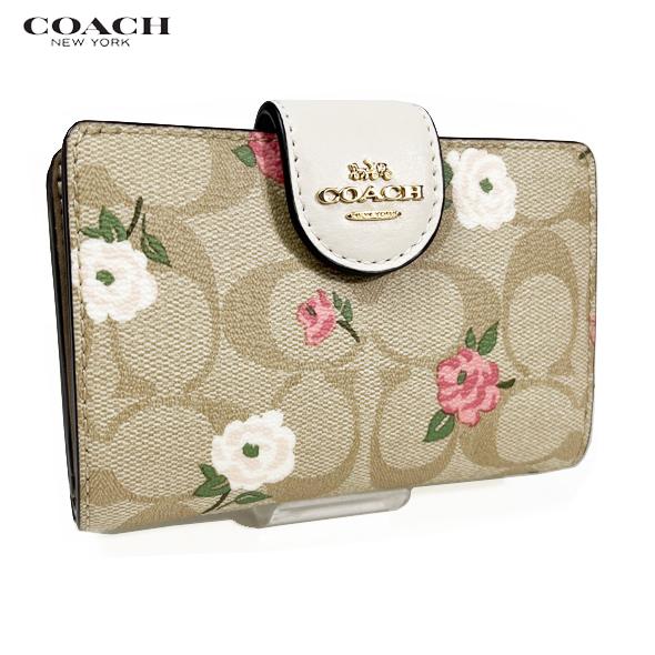 COACH コーチ レディース 花柄 財布 二つ折り財布 ミディアム COACH コーチ レディース 花柄 財布 二つ折り財布 ミディアム