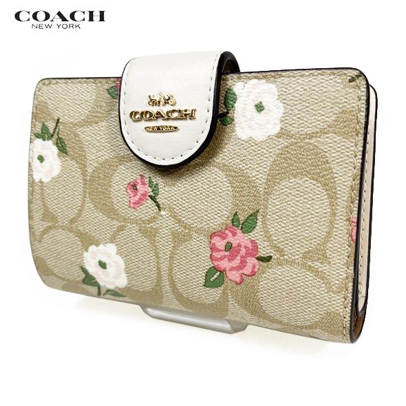 COACH コーチ レディース 花柄 財布 二つ折り財布 ミディアム COACH コーチ レディース 花柄 財布 二つ折り財布 ミディアム
