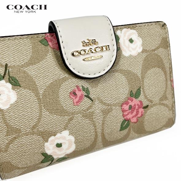 COACH コーチ レディース 花柄 財布 二つ折り財布 ミディアム COACH コーチ レディース 花柄 財布 二つ折り財布 ミディアム