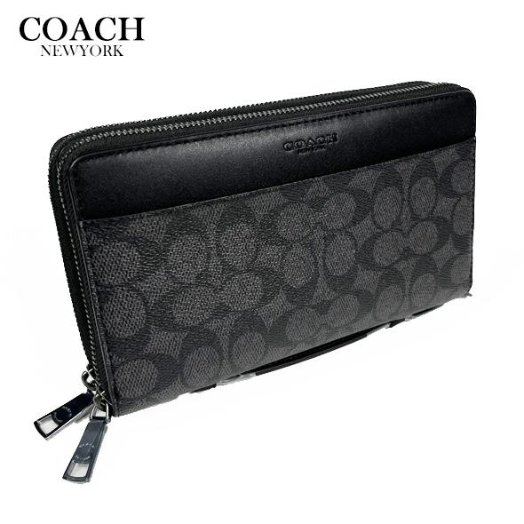COACH（コーチ） アウトレット メンズ 長財布 財布 ダブル ジップ