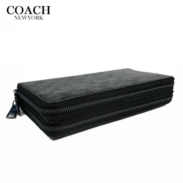 COACH（コーチ） アウトレット メンズ 長財布 財布 ダブル ジップ