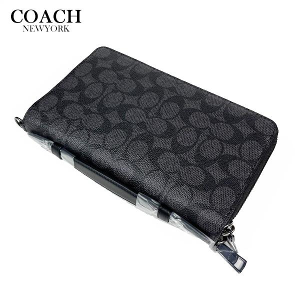 値下げ新品 COACHシグネチャー クロスグレイン レザー ジップ長財布 COACH（コーチ） レディース 財布 長財布 ロング ジップ ウォレット