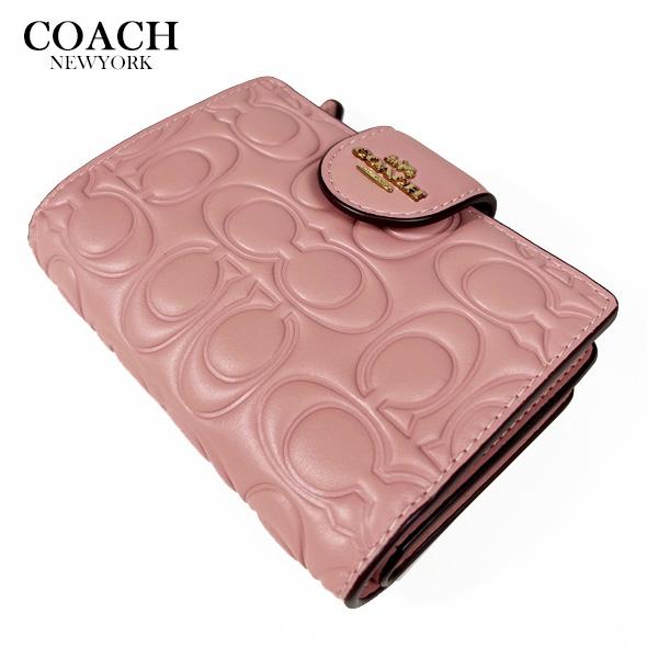 米国COACH正規品⭐️ 2つ折り財布 花柄 ピンク COACH（コーチ） 財布 二つ折り財布 ミディアム コーナー ウォレット