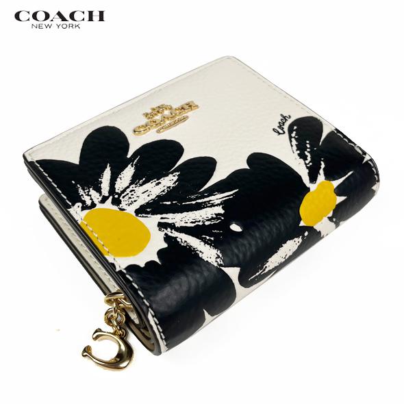 coach コーチ　美品　花柄　折財布　ミニ財布 正規品 COACH（コーチ） レディース 財布 二つ折り財布 スナップ ウォレット