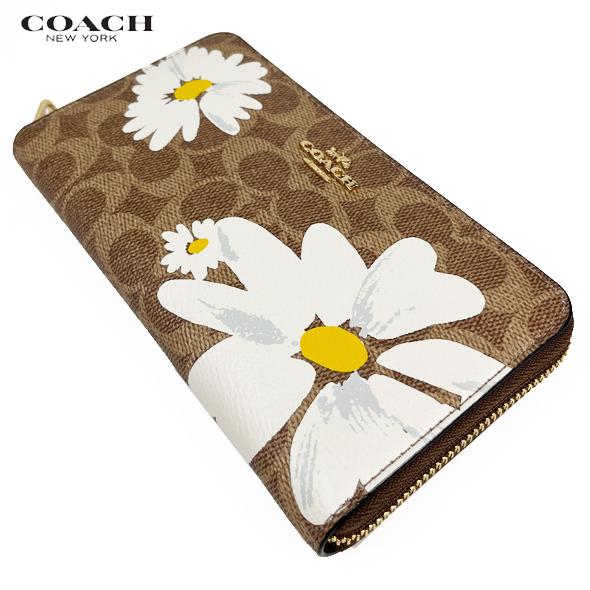 COACH 長財布 COACH コーチ レディース 花柄 財布 長財布 ロング ジップ