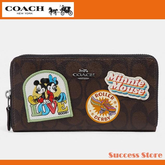 コーチ ディズニー コラボ レディース アウトレット 財布 長財布 コーチ X ミニーマウス Coach シグネチャー ミニー マウス F ブラウン 限定 新作 F Successストア 通販 Yahoo ショッピング