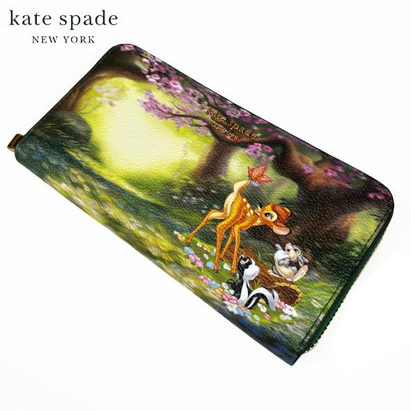 Disney x kate spade ディズニー x ケイトスペード コラボ レディース 長財布 財布 バンビ ウォレット K8795 ブティック  新作 新品