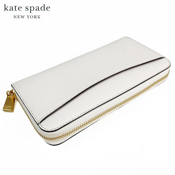 未使用 kate spade ホワイト 二つ折り財布 kate spade NEW YORK ケイトスペード 財布 二つ折り財布 KF466