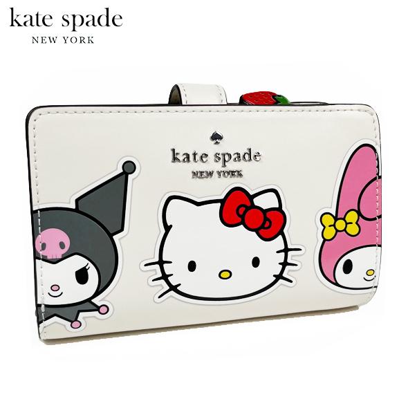 【新品】kate spade Hello Kitty 二つ折り財布 限定コレクション【Kate Spade X Hello Kitty】折りたたみ財布 (kate