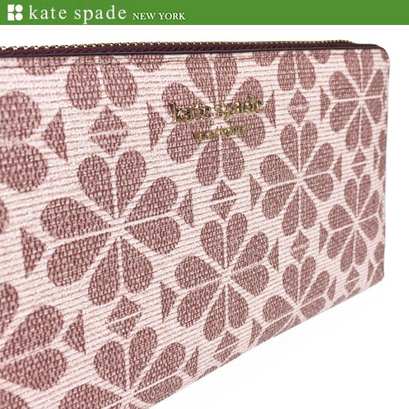 美品 kate spade ケイトスペード 三つ折り財布 本革 ピンク 花柄 kate spade NEW YORK（ケイト・スペード ニューヨーク） ケイト