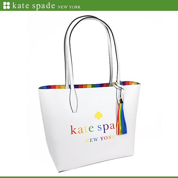 ケイトスペード アウトレット レディース バッグ トートバッグ kate spade アーチ レインボー ラージ リバーシブル トート  WKRU6942 マルチ 新作 新品