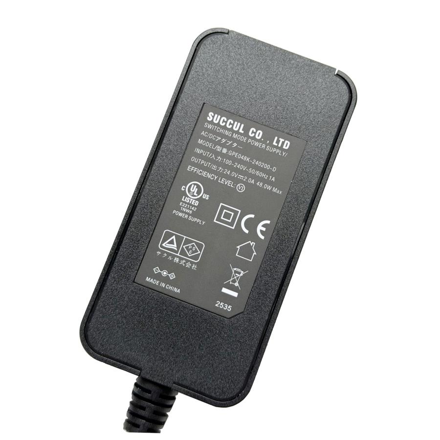 SUCCUL（サクル） 汎用スイッチング式ACアダプター 24V 2A 最大出力48W