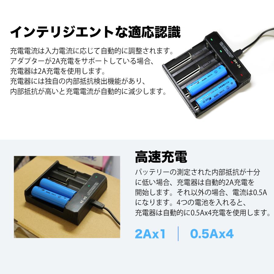 SUCCUL（サクル） マルチリチウム電池充電器 USB式 4スロット