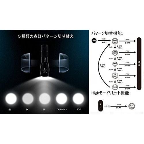 SUCCUL（サクル） LED懐中電灯 防災 超強力 500lm CREE XMLT6 700m