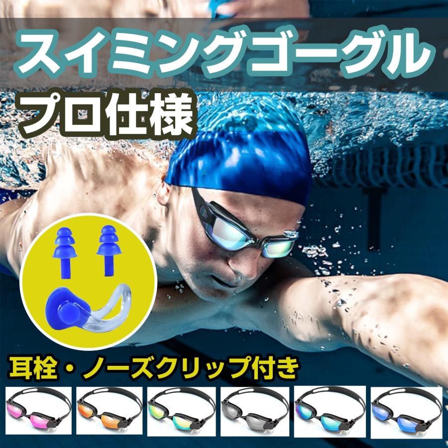 Mizuno 競泳用水着【水泳帽、スイムタオル、ゴーグル 曇り止め付き!!!】 SUCCUL（サクル） 水泳ゴーグル 曇り止め 水中メガネ スイムゴーグル